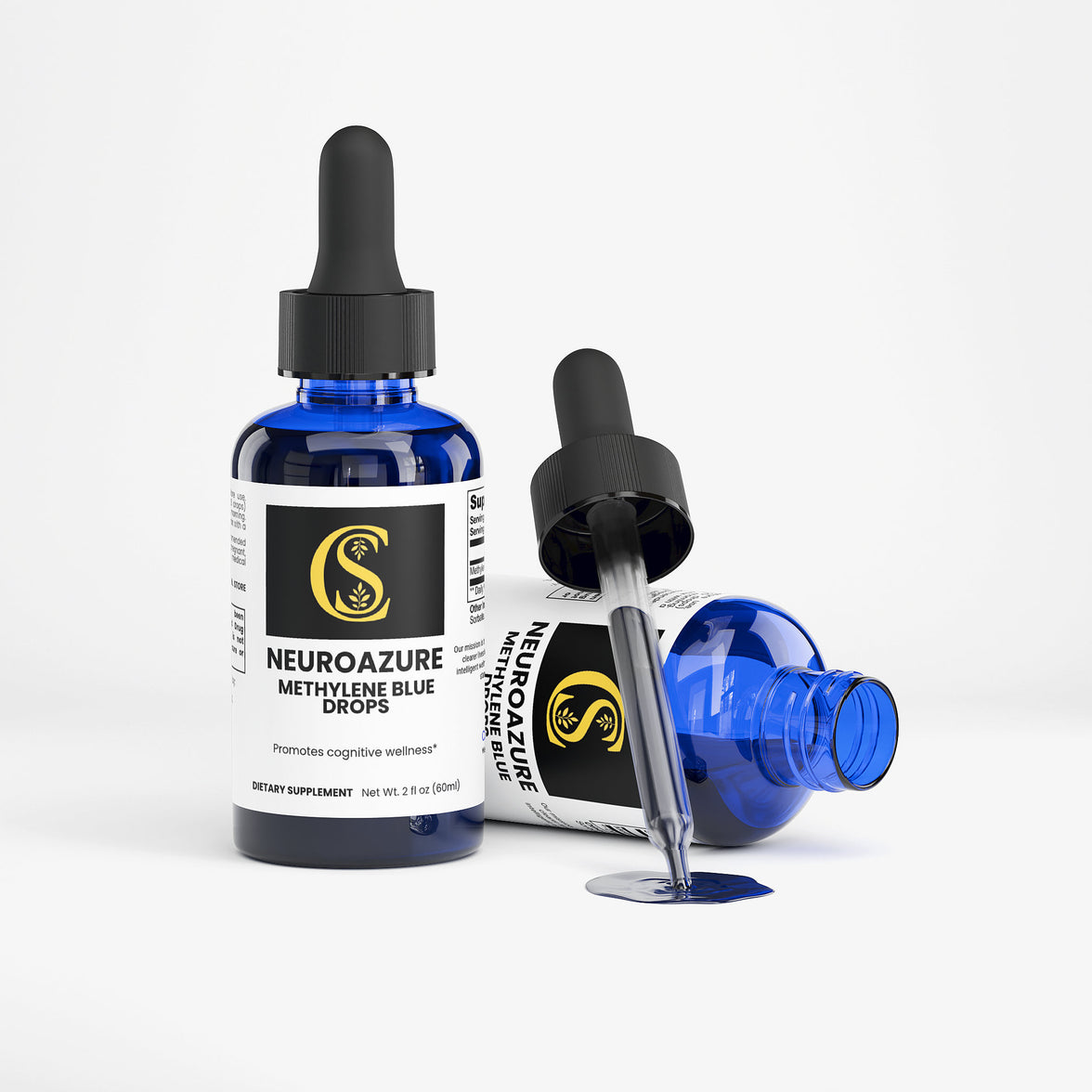 Methylene Blue Drops, cognitive wellness support, focus support drops, alertness support, Cromwell & Smith