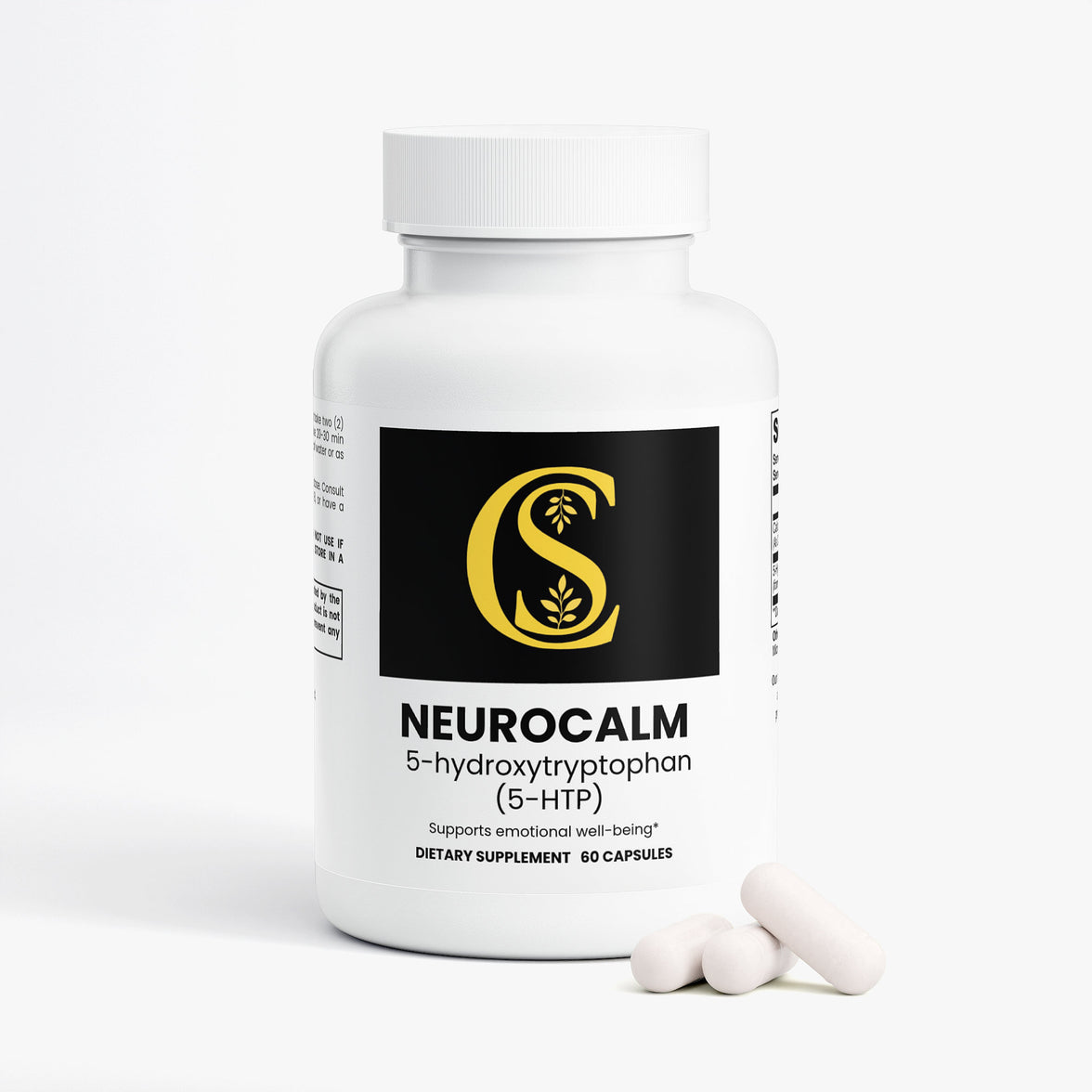NeuroCalm, 5-HTP Capsules, normal serotonin levels, daily calm supplement, holistic wellness